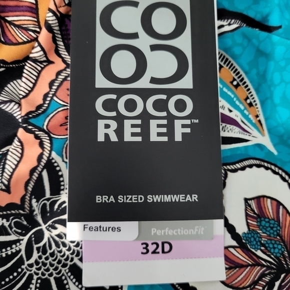Coco Reef Floral Maven Tankini Size 32D - Picture 5 of 7